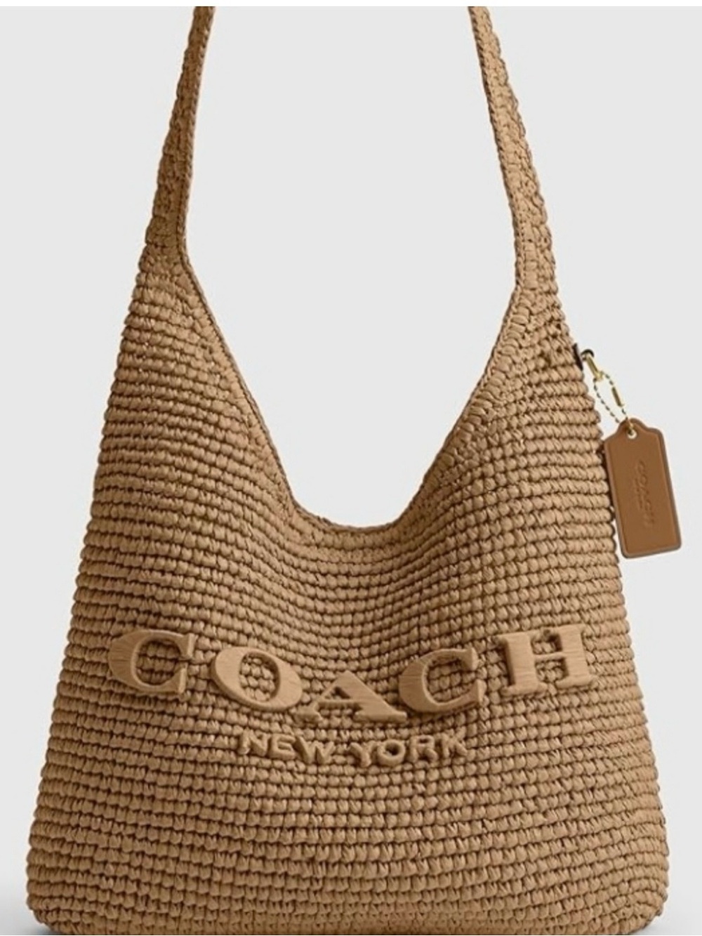 Coach Brooklyn Raffia Handbag - Picture 2 of 7